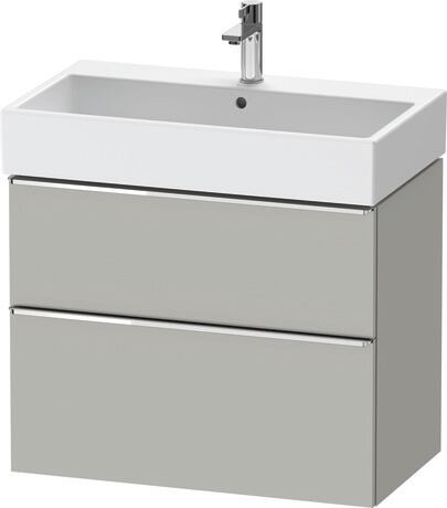 Vanity unit wall-mounted, DE4373010070000 Concrete grey Matt, Decor, Handle Chrome