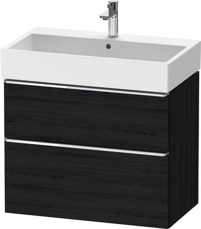 Vanity unit wall-mounted, DE4373010160000 Black oak Matt, Decor, Handle Chrome