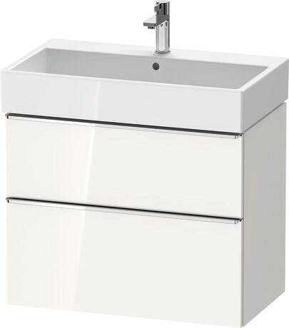 Vanity unit wall-mounted, DE4373010220000 White High Gloss, Decor, Handle Chrome