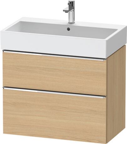 Vanity unit wall-mounted, DE4373010300000 Natural oak Matt, Decor, Handle Chrome