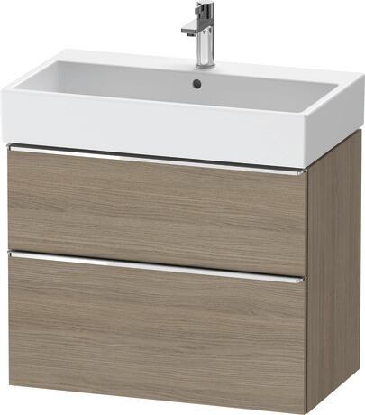 Vanity unit wall-mounted, DE4373010350000 Oak terra Matt, Decor, Handle Chrome