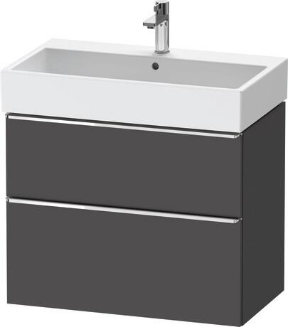 Vanity unit wall-mounted, DE4373010490000 Graphite Matt, Decor, Handle Chrome