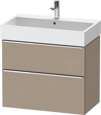 Vanity unit wall-mounted, DE4373010750000 Linen Matt, Decor, Handle Chrome