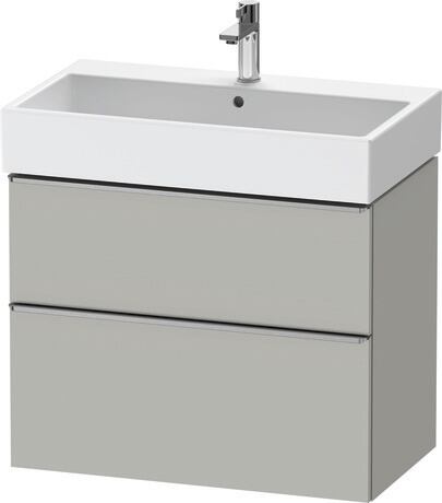 Vanity unit wall-mounted, DE4373070070000 Concrete grey Matt, Decor, Handle Stainless steel