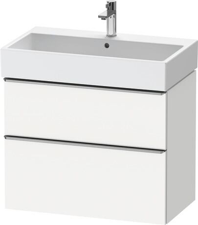 Vanity unit wall-mounted, DE4373070180000 White Matt, Decor, Handle Stainless steel