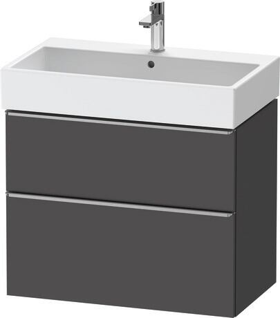 Vanity unit wall-mounted, DE4373070490000 Graphite Matt, Decor, Handle Stainless steel