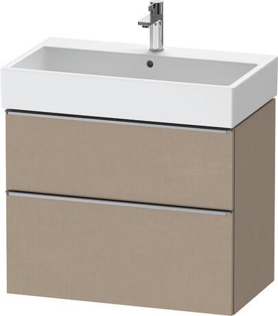 Vanity unit wall-mounted, DE4373070750000 Linen Matt, Decor, Handle Stainless steel