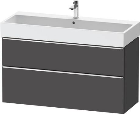 Vanity unit wall-mounted, DE4375010490000 Graphite Matt, Decor, Handle Chrome