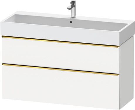 Vanity unit wall-mounted, DE4375034180000 White Matt, Decor, Handle Gold