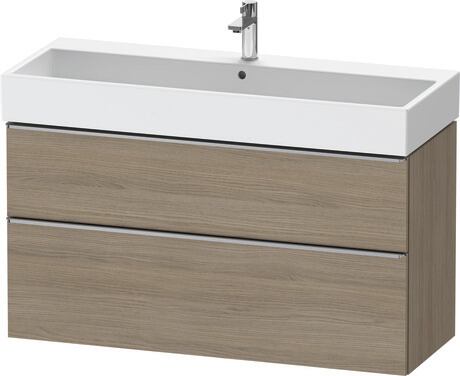 Vanity unit wall-mounted, DE4375070350000 Oak terra Matt, Decor, Handle Stainless steel