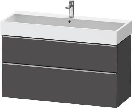 Vanity unit wall-mounted, DE4375070490000 Graphite Matt, Decor, Handle Stainless steel