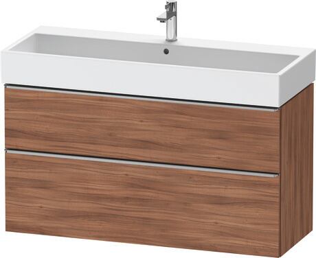 Vanity unit wall-mounted, DE4375070790000 Walnut Matt, Decor, Handle Stainless steel