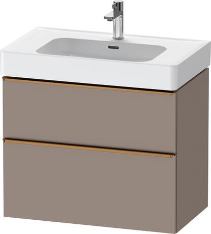 Vanity unit wall-mounted, DE4377004430000 Basalte Matt, Decor, Handle Bronze