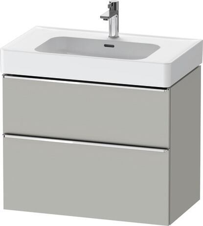 Vanity unit wall-mounted, DE4377010070000 Concrete grey Matt, Decor, Handle Chrome