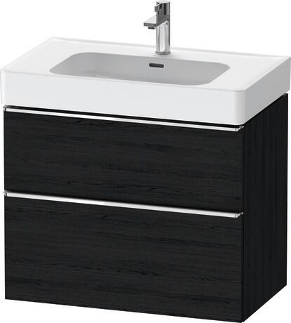 Vanity unit wall-mounted, DE4377010160000 Black oak Matt, Decor, Handle Chrome