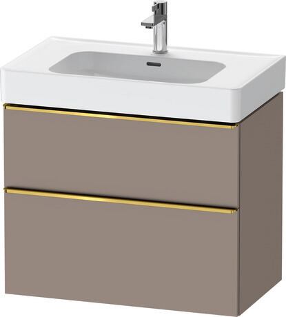 Vanity unit wall-mounted, DE4377034430000 Basalte Matt, Decor, Handle Gold