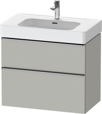 Vanity unit wall-mounted, DE4377070070000 Concrete grey Matt, Decor, Handle Stainless steel