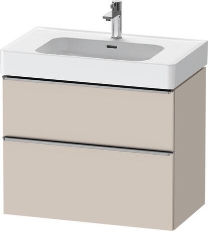 Vanity unit wall-mounted, DE4377070910000 taupe Matt, Decor, Handle Stainless steel