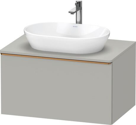 Console vanity unit wall-mounted, DE4947004070000 Concrete grey Matt, Decor, Handle Bronze