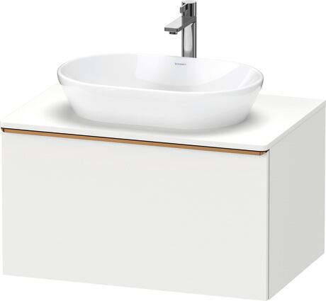 Console vanity unit wall-mounted, DE4947004180000 White Matt, Decor, Handle Bronze