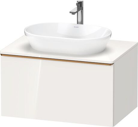 Console vanity unit wall-mounted, DE4947004220000 White High Gloss, Decor, Handle Bronze