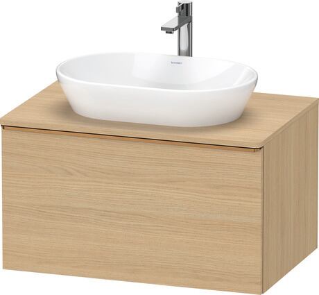 Console vanity unit wall-mounted, DE4947004300000 Natural oak Matt, Decor, Handle Bronze