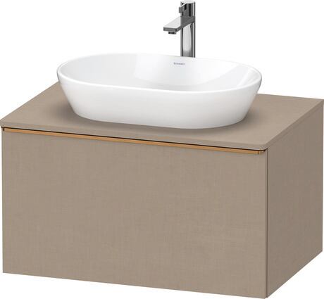 Console vanity unit wall-mounted, DE4947004750000 Linen Matt, Decor, Handle Bronze