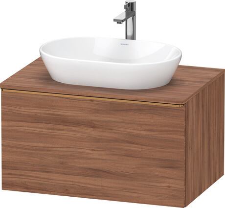 Console vanity unit wall-mounted, DE4947004790000 Walnut Matt, Decor, Handle Bronze