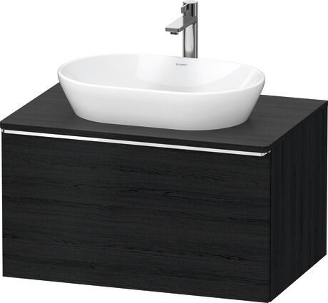 Console vanity unit wall-mounted, DE4947010160000 Black oak Matt, Decor, Handle Chrome