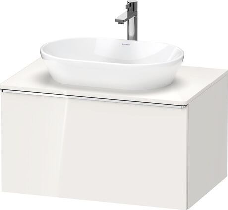 Console vanity unit wall-mounted, DE4947010220000 White High Gloss, Decor, Handle Chrome