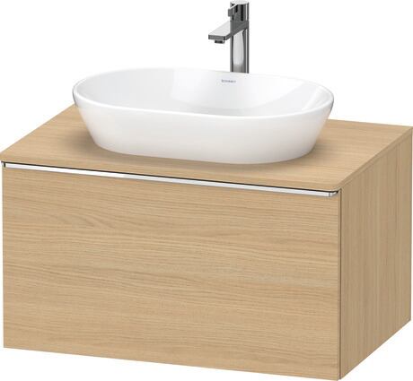 Console vanity unit wall-mounted, DE4947010300000 Natural oak Matt, Decor, Handle Chrome