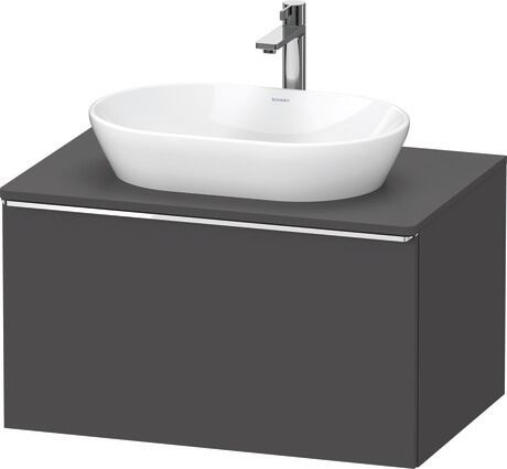 Console vanity unit wall-mounted, DE4947010490000 Graphite Matt, Decor, Handle Chrome