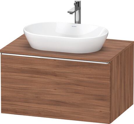 Console vanity unit wall-mounted, DE4947010790000 Walnut Matt, Decor, Handle Chrome