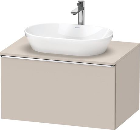 Console vanity unit wall-mounted, DE4947010910000 taupe Matt, Decor, Handle Chrome