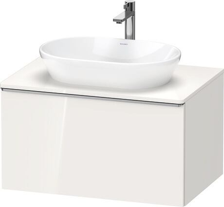 Console vanity unit wall-mounted, DE4947070220000 White High Gloss, Decor, Handle Stainless steel