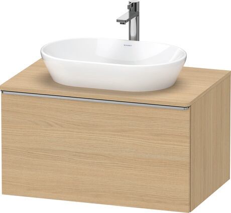 Console vanity unit wall-mounted, DE4947070300000 Natural oak Matt, Decor, Handle Stainless steel