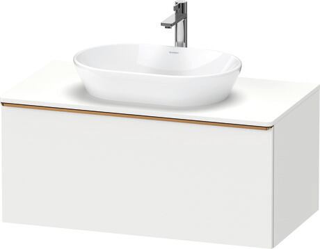 Console vanity unit wall-mounted, DE4948004180000 White Matt, Decor, Handle Bronze