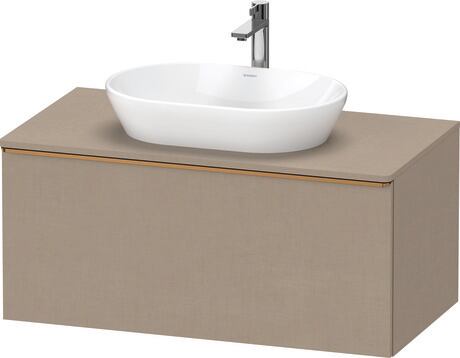 Console vanity unit wall-mounted, DE4948004750000 Linen Matt, Decor, Handle Bronze