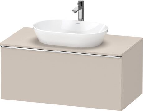 Console vanity unit wall-mounted, DE4948010910000 taupe Matt, Decor, Handle Chrome