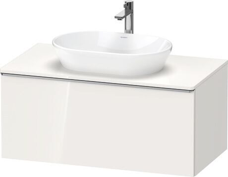 Console vanity unit wall-mounted, DE4948070220000 White High Gloss, Decor, Handle Stainless steel