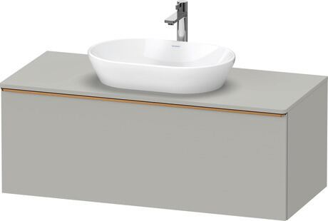 Console vanity unit wall-mounted, DE4949004070000 Concrete grey Matt, Decor, Handle Bronze