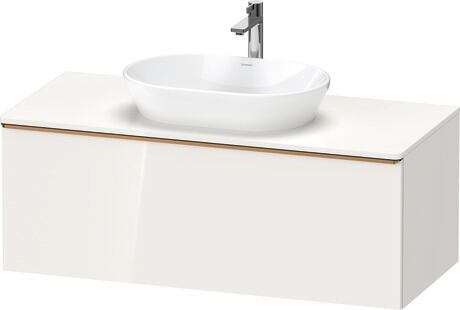 Console vanity unit wall-mounted, DE4949004220000 White High Gloss, Decor, Handle Bronze