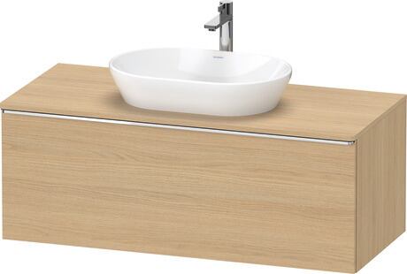 Console vanity unit wall-mounted, DE4949010300000 Natural oak Matt, Decor, Handle Chrome