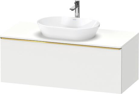 Console vanity unit wall-mounted, DE4949034180000 White Matt, Decor, Handle Gold