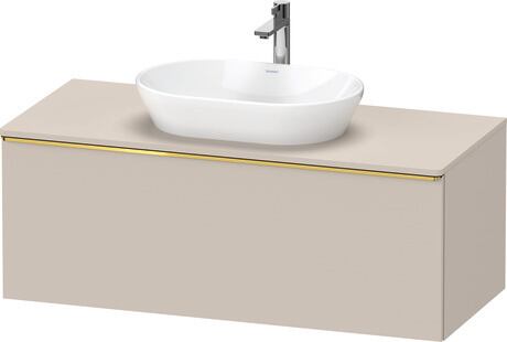 Console vanity unit wall-mounted, DE4949034910000 taupe Matt, Decor, Handle Gold