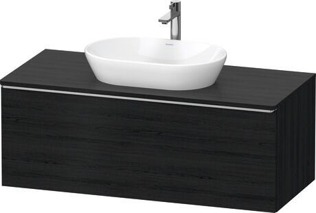 Console vanity unit wall-mounted, DE4949070160000 Black oak Matt, Decor, Handle Stainless steel