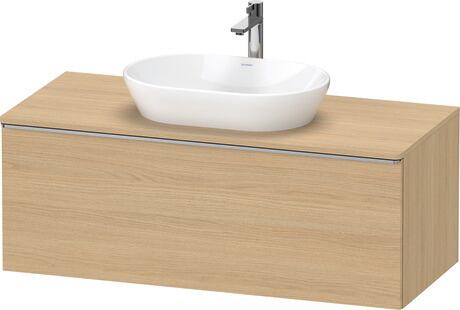 Console vanity unit wall-mounted, DE4949070300000 Natural oak Matt, Decor, Handle Stainless steel