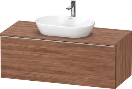 Console vanity unit wall-mounted, DE4949070790000 Walnut Matt, Decor, Handle Stainless steel