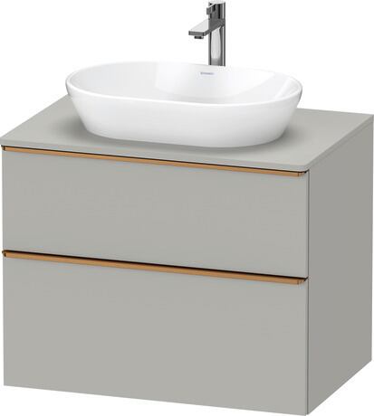 Console vanity unit wall-mounted, DE4967004070000 Concrete grey Matt, Decor, Handle Bronze