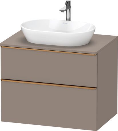 Console vanity unit wall-mounted, DE4967004430000 Basalte Matt, Decor, Handle Bronze